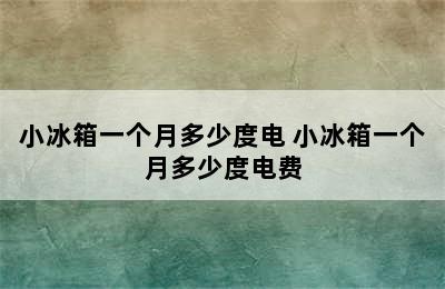 小冰箱一个月多少度电 小冰箱一个月多少度电费